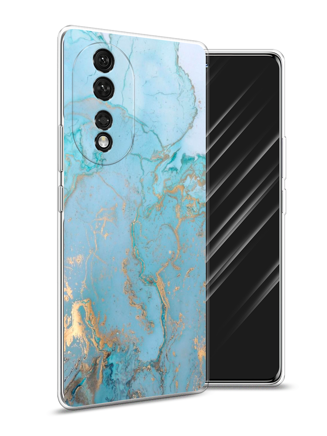 

Чехол Awog на Honor 80 "Голубой мрамор рисунок", 6120350-3