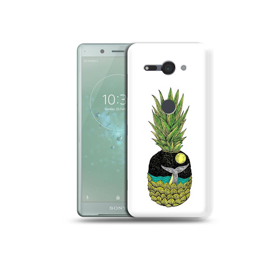 

Чехол MyPads Tocco для Sony Xperia XZ2 Compact ананас с китом, Прозрачный, Tocco