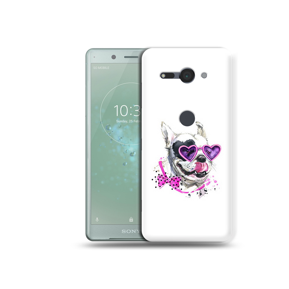 

Чехол MyPads Tocco для Sony Xperia XZ2 Compact акварельный пёс, Прозрачный, Tocco