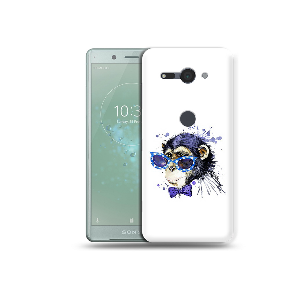 

Чехол MyPads Tocco для Sony Xperia XZ2 Compact акварельная обезьяна, Прозрачный, Tocco