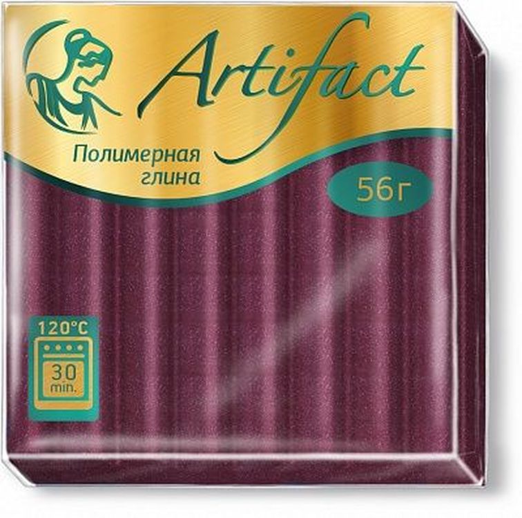 

Полимерная глина Артефакт Glitter 211, вишневый с блестками G4383