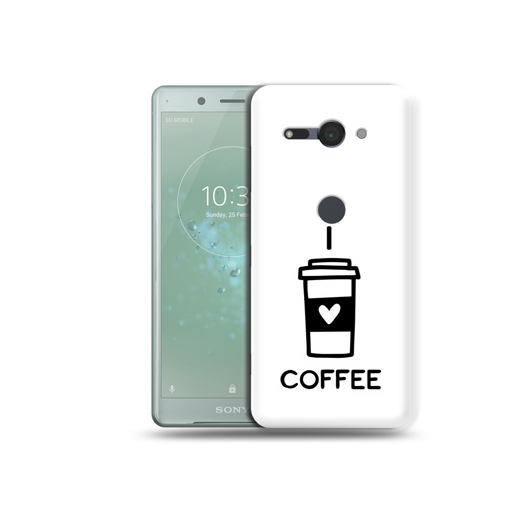 

Чехол MyPads Tocco для Sony Xperia XZ2 Compact Я люблю кофе, Прозрачный, Tocco