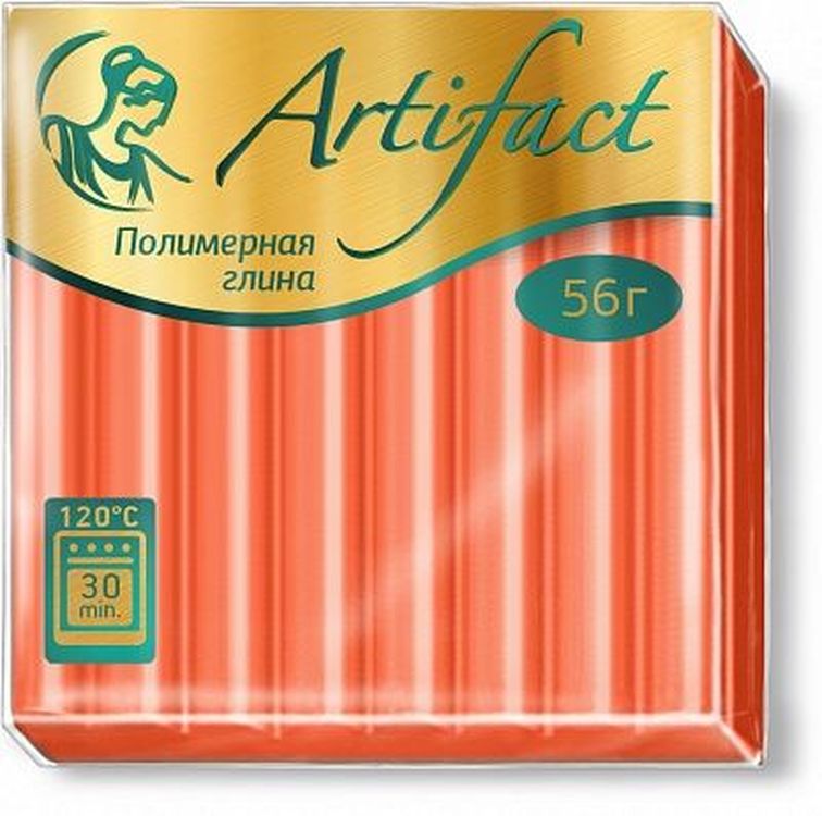 

Полимерная глина Артефакт Classic 123, апельсиновый 2591