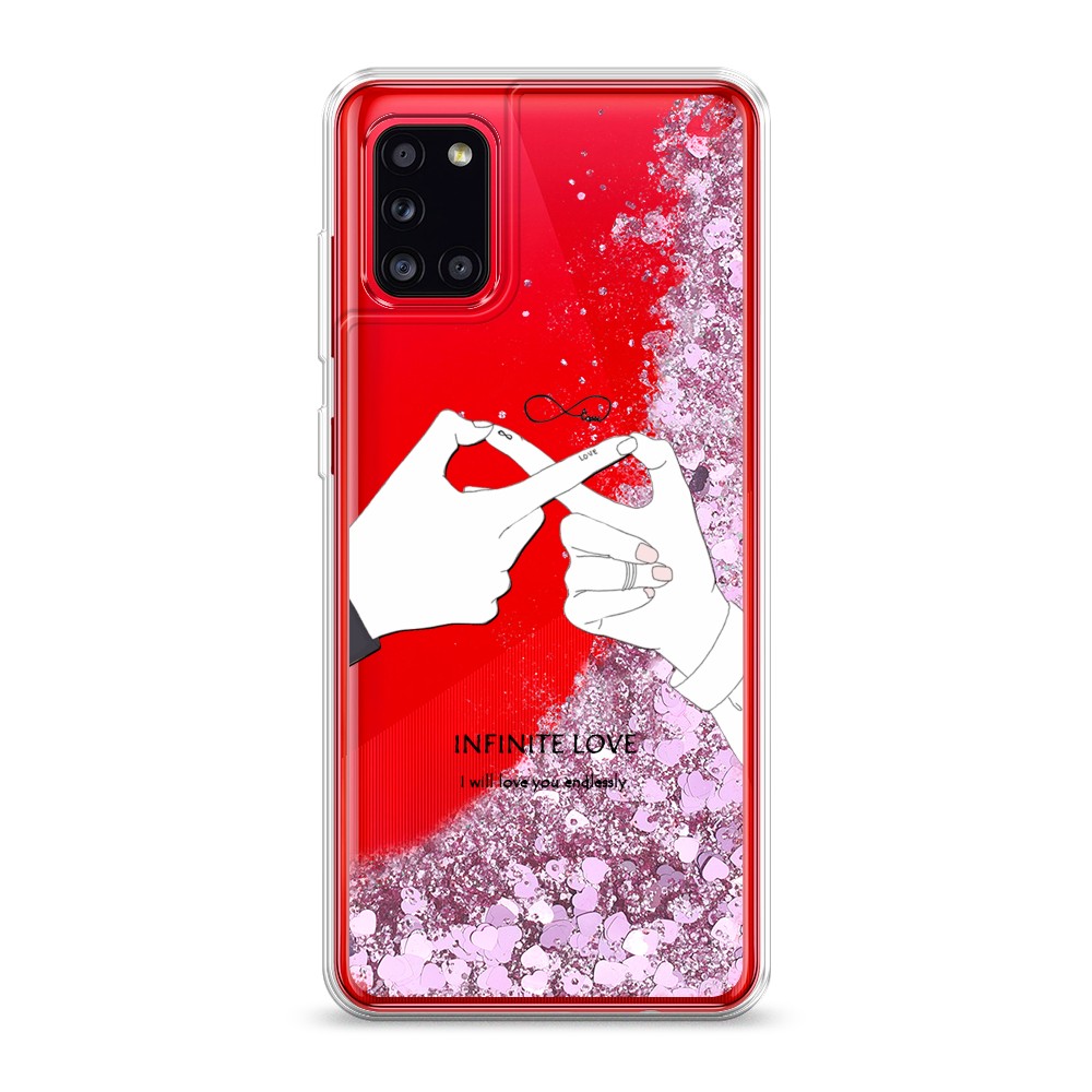 

Жидкий чехол с блестками "Любовь навсегда" на Samsung Galaxy A31