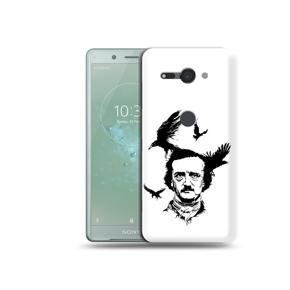 

Чехол MyPads Tocco для Sony Xperia XZ2 Compact Эдгар Аллан черно белый, Прозрачный, Tocco