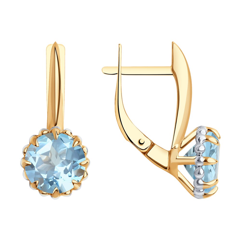 

Серьги из красного золота Diamant 51-320-01761-1, топаз, 51-320-01761-1