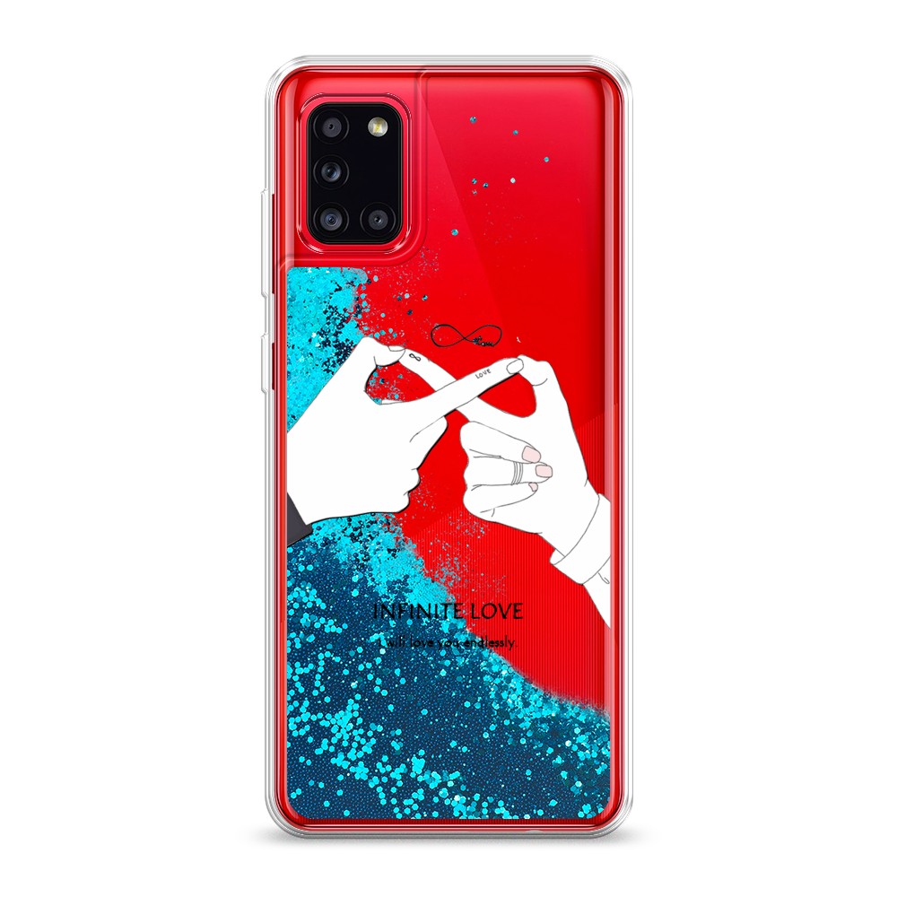 

Жидкий чехол с блестками "Любовь навсегда" на Samsung Galaxy A31, 2100393-1