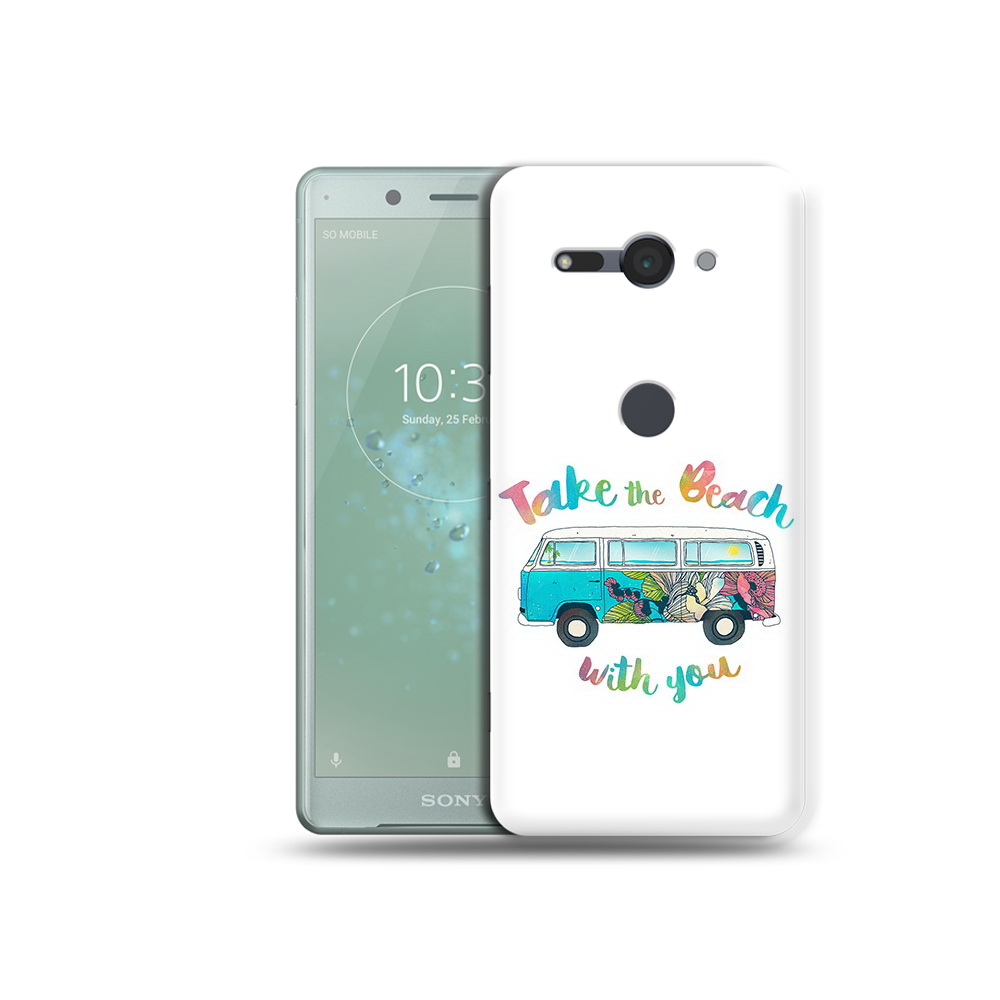 

Чехол MyPads Tocco для Sony Xperia XZ2 Compact Хиппи автобус, Прозрачный, Tocco
