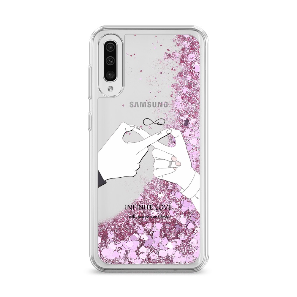 

Жидкий чехол с блестками "Любовь навсегда" на Samsung Galaxy A30s