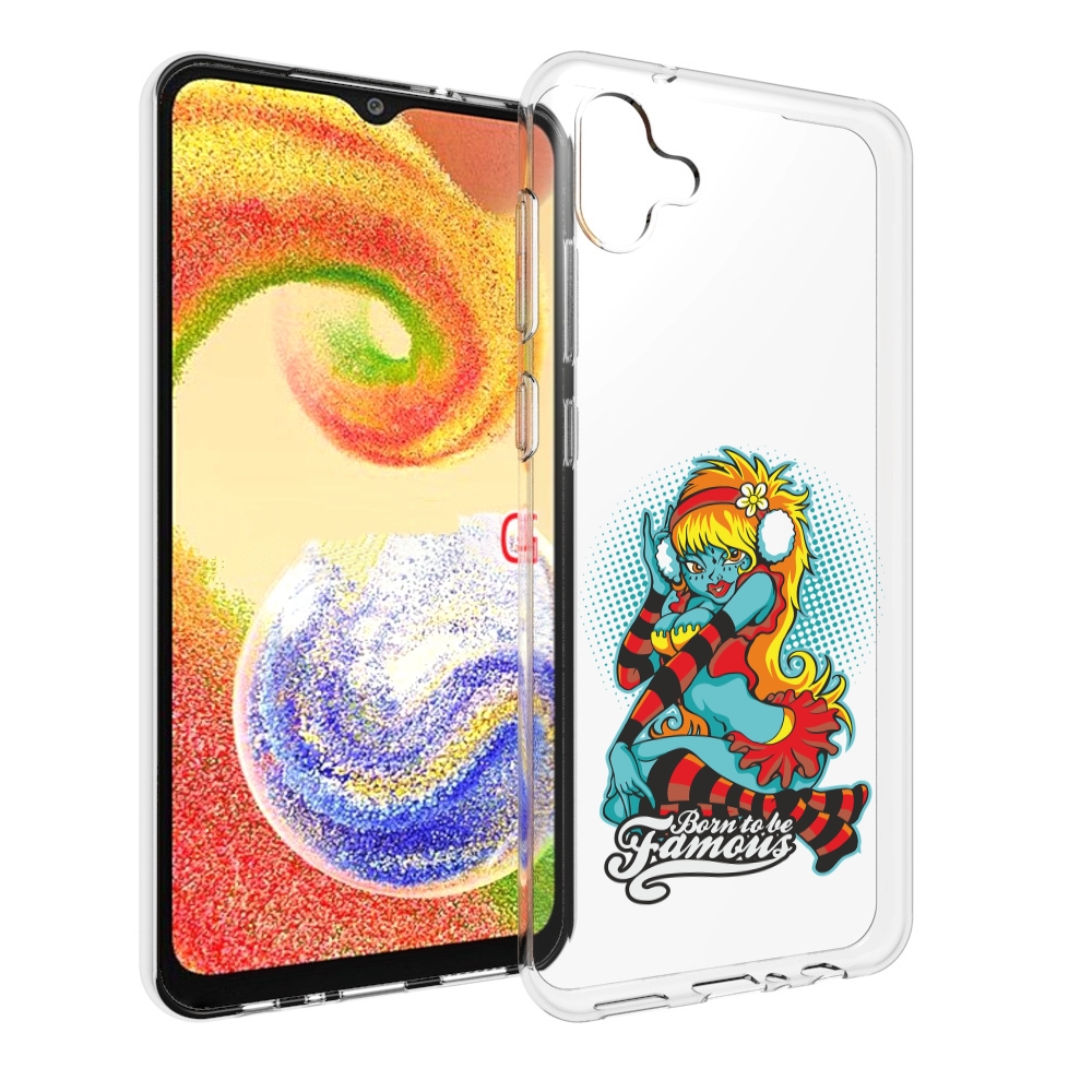 

Чехол MyPads нарисованная девушка в наушниках для Samsung Galaxy A04, Прозрачный, Tocco