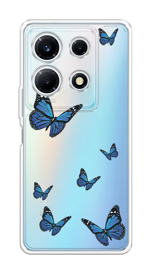 

Чехол на Infinix Note 30 VIP "Blue butterflies", Синий;черный, 3104750-1