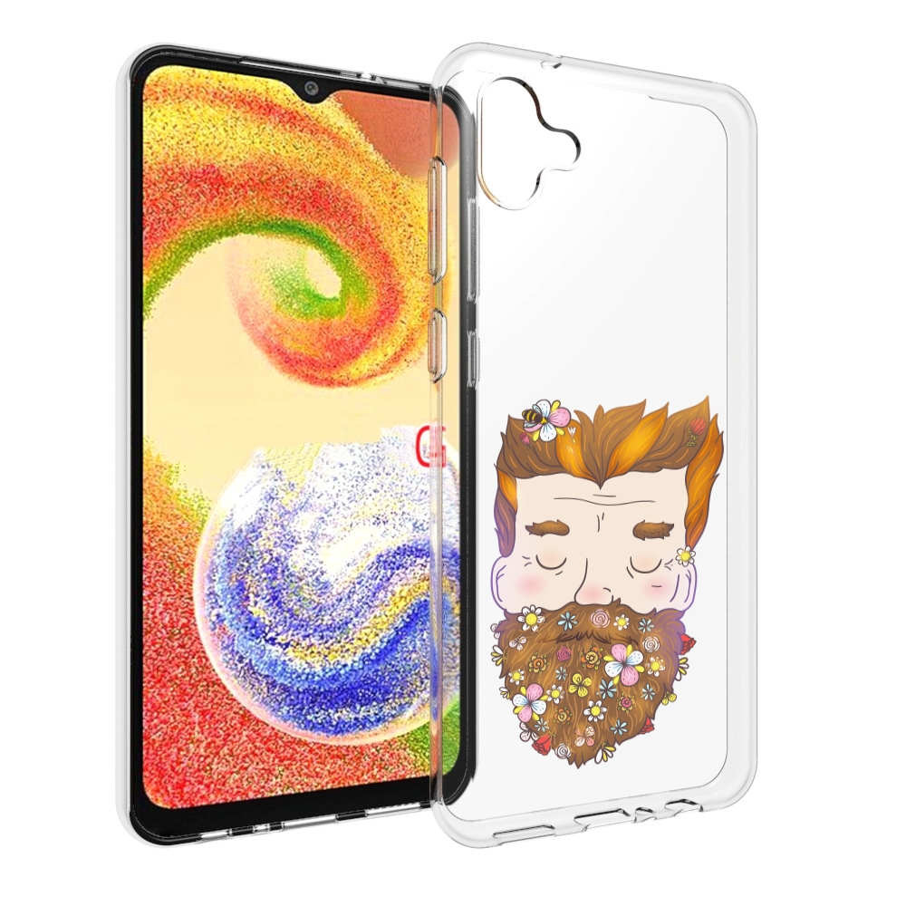 

Чехол MyPads мужчина с цветами в бороде для Samsung Galaxy A04, Прозрачный, Tocco