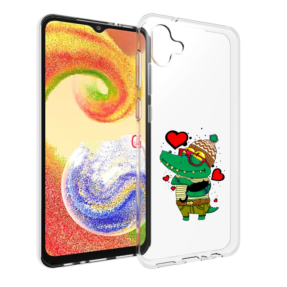 

Чехол MyPads Влюбленный крокодил для Samsung Galaxy A04, Прозрачный, Tocco