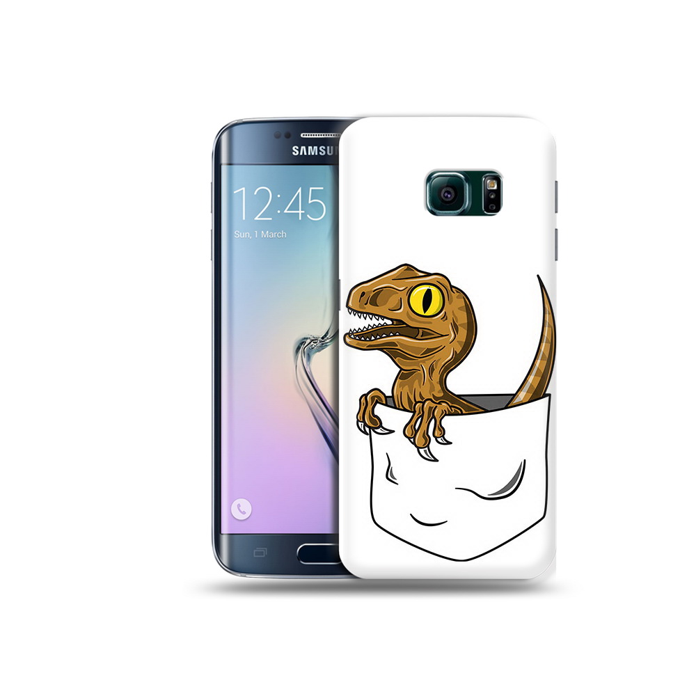 

Чехол MyPads Tocco для Samsung Galaxy S6 Edge динозавр в кармане, Прозрачный, Tocco