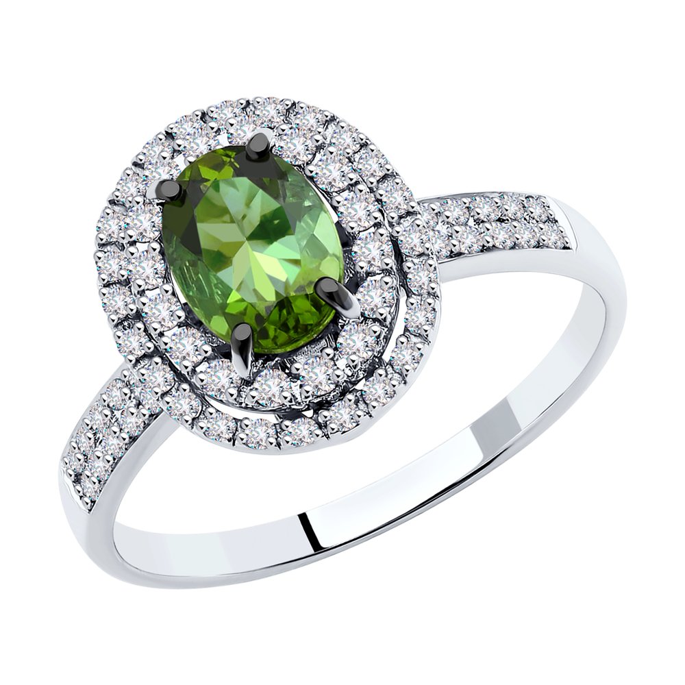 

Кольцо из золота р. , SOKOLOV Diamonds 6014184-3, бриллиант\турмалин, 6014184-3