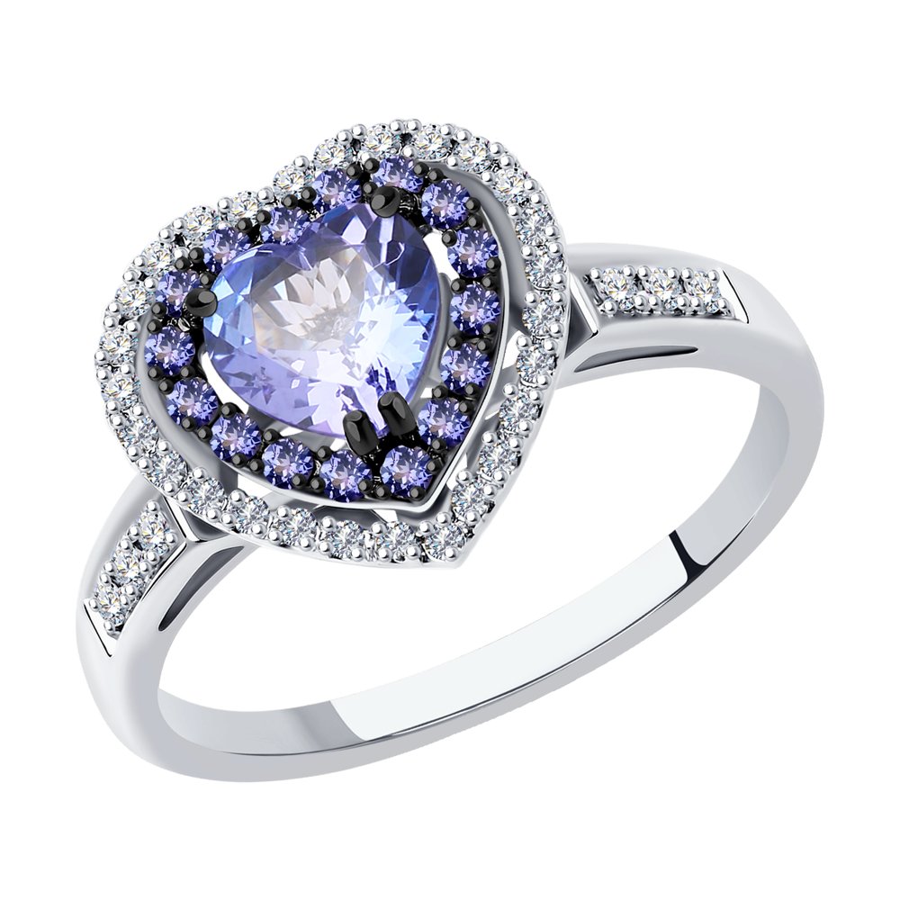 

Кольцо из золота р. 18 SOKOLOV Diamonds 6014171, бриллиант\танзанит, 6014171