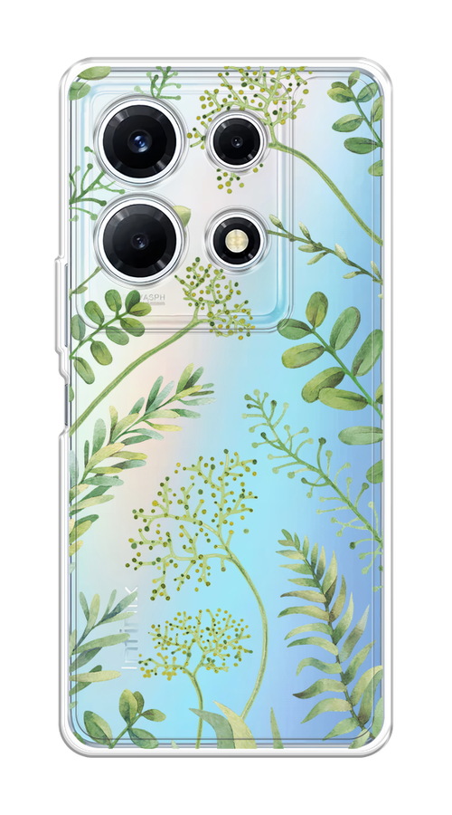 

Чехол на Infinix Note 30 VIP "Green Leaves", Зеленый;прозрачный, 3104750-1