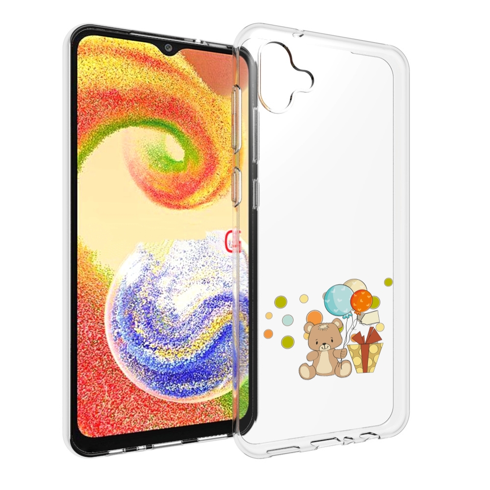 

Чехол MyPads медвеженок с подарком для Samsung Galaxy A04, Прозрачный, Tocco