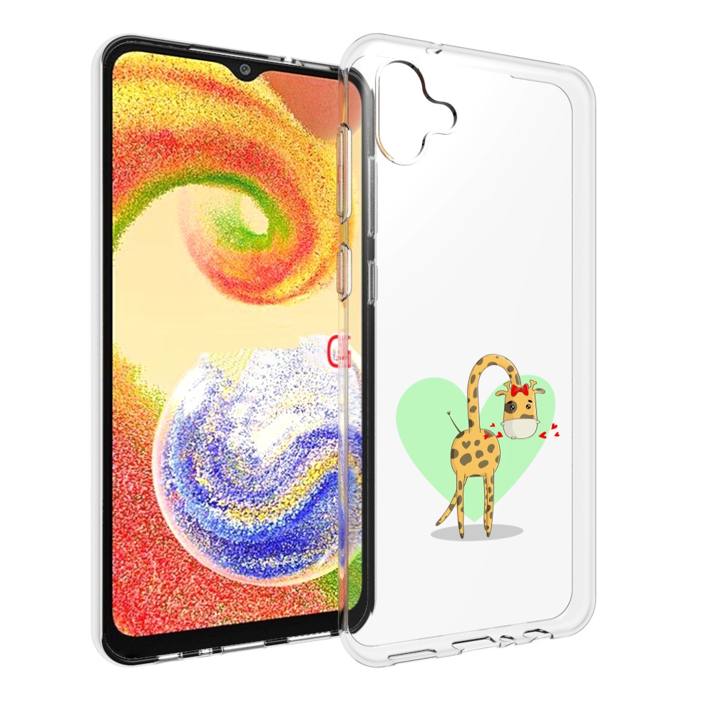 

Чехол MyPads Влюбленный жираф 14 февраля для Samsung Galaxy A04, Прозрачный, Tocco