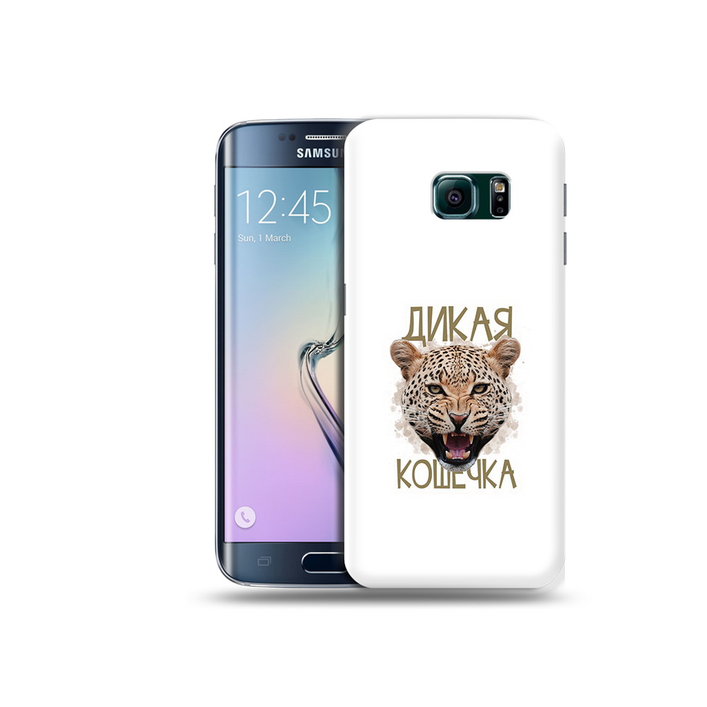 

Чехол MyPads Tocco для Samsung Galaxy S6 Edge дикая кошечка, Прозрачный, Tocco