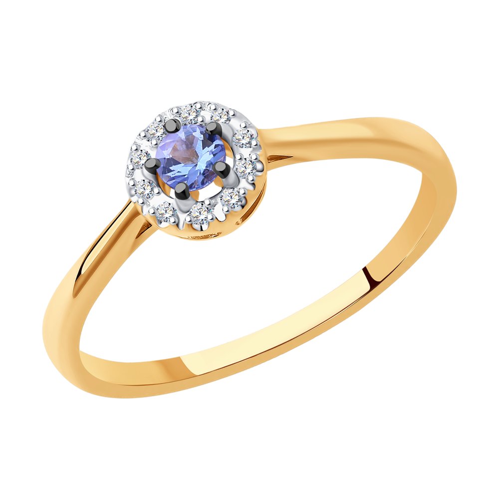

Кольцо из золота р. , SOKOLOV Diamonds 6014170, бриллиант\танзанит, 6014170