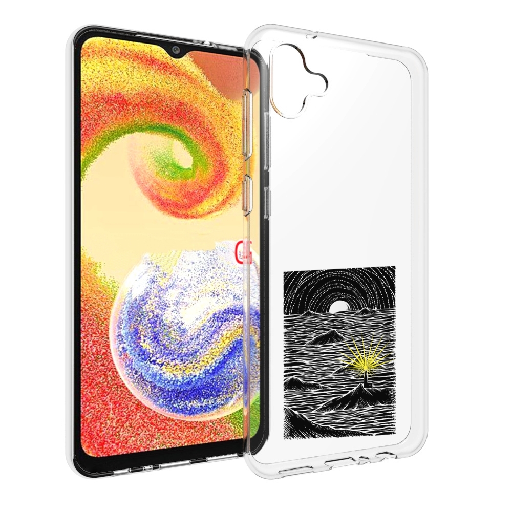 

Чехол MyPads маяк в черно белом море для Samsung Galaxy A04, Прозрачный, Tocco