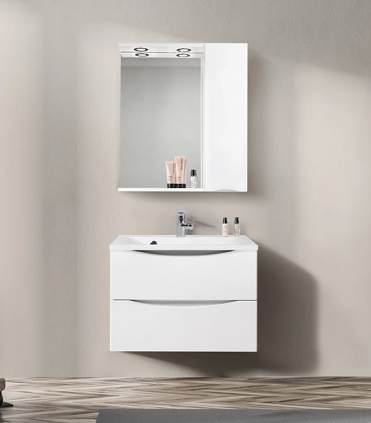 

Зеркальный Шкаф Belbagno Marino Bianco Lucido Marino-Spc-700 750-1A-Bl-P-R