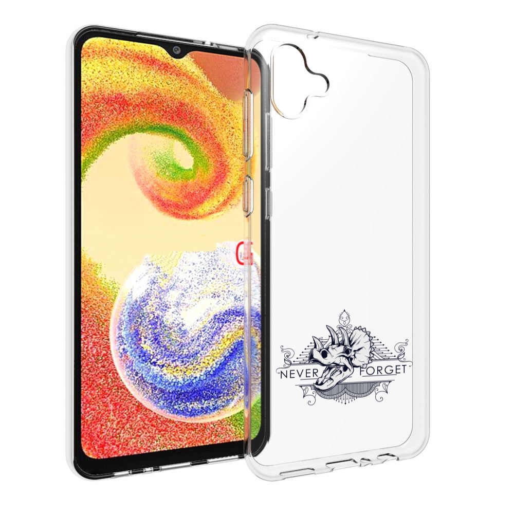 

Чехол MyPads логотип носорога никогда не забуду для Samsung Galaxy A04, Прозрачный, Tocco