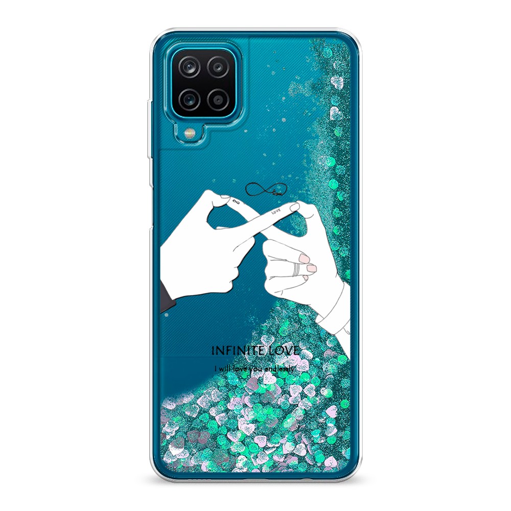 

Жидкий чехол с блестками "Любовь навсегда" на Samsung Galaxy A12, 2101695-1