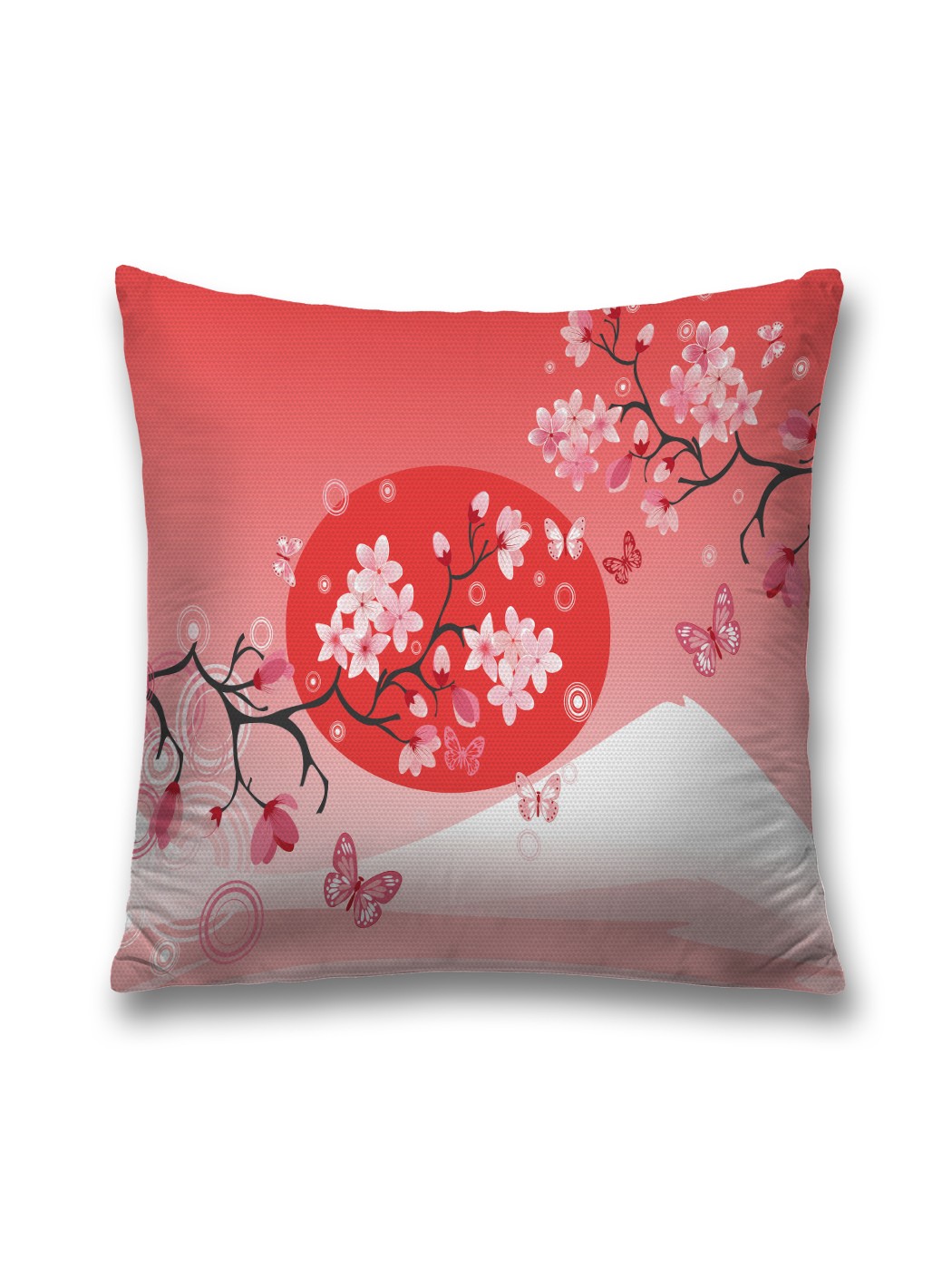 

Наволочка декоративная JoyArty "Японская природа" на молнии, 45x45 см, Красный