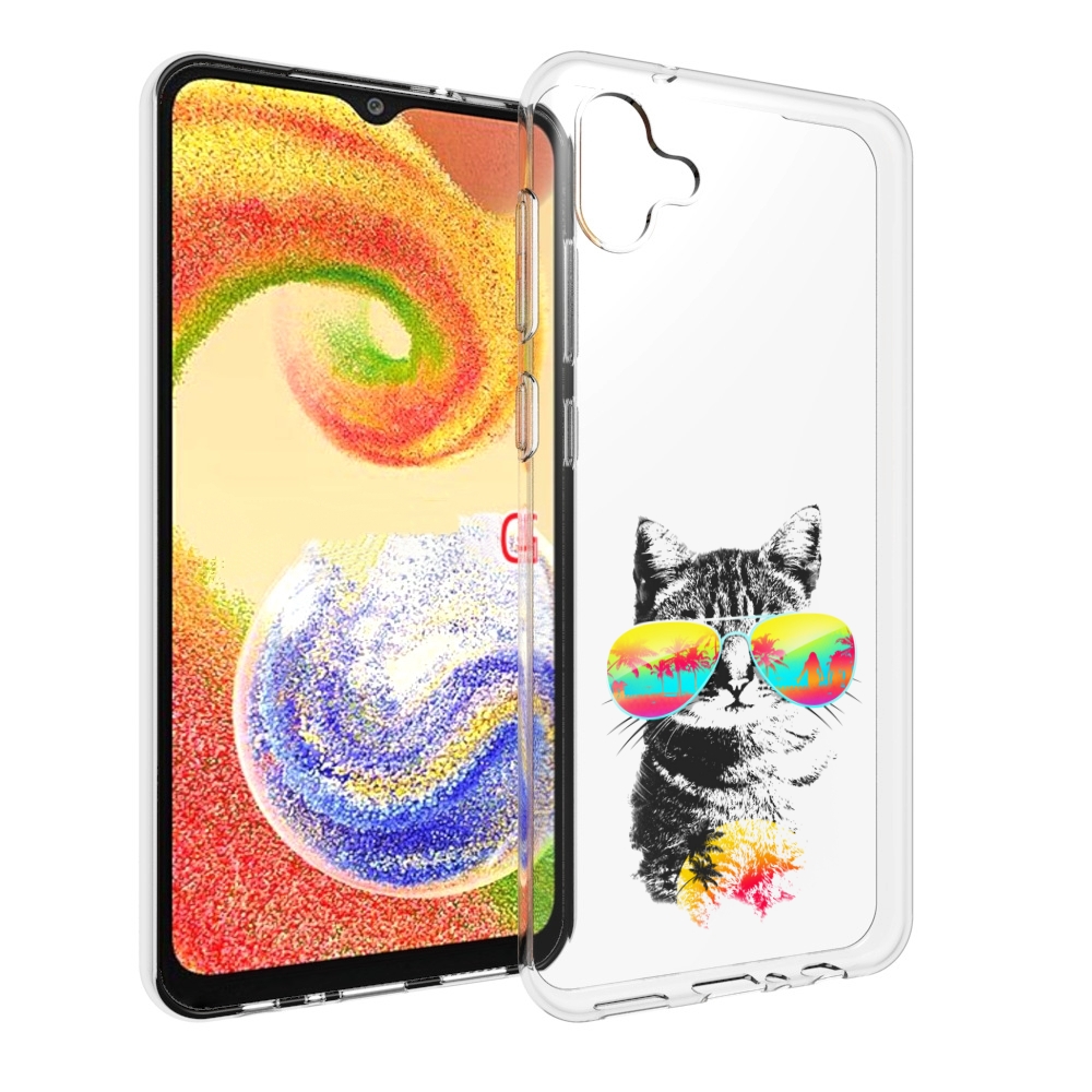 

Чехол MyPads крутой кот для Samsung Galaxy A04, Прозрачный, Tocco