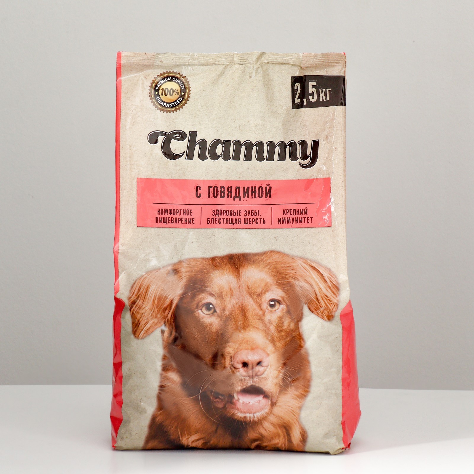 

Сухой корм для собак Chammy говядина, для средних и крупных пород, 2,5кг