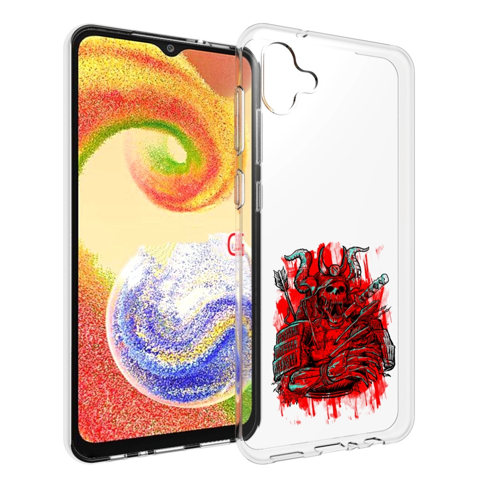 

Чехол MyPads красный скелет воин для Samsung Galaxy A04, Прозрачный, Tocco