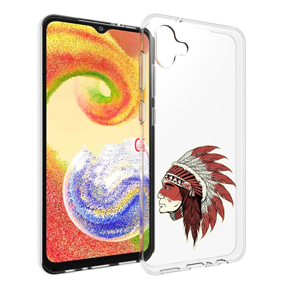 

Чехол MyPads красный индеец для Samsung Galaxy A04, Прозрачный, Tocco