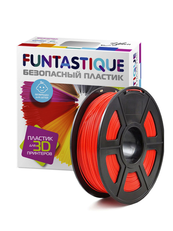 фото Пластик в катушке funtastique (petg,1.75 мм,1 кг), цвет красный