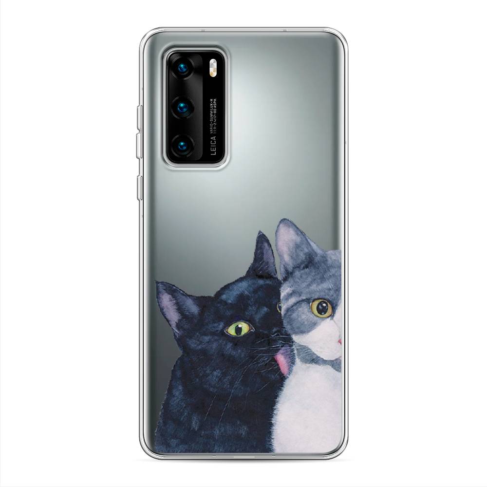 

Чехол Awog на Huawei P40 "Кошачья любовь", Синий, 610850-1