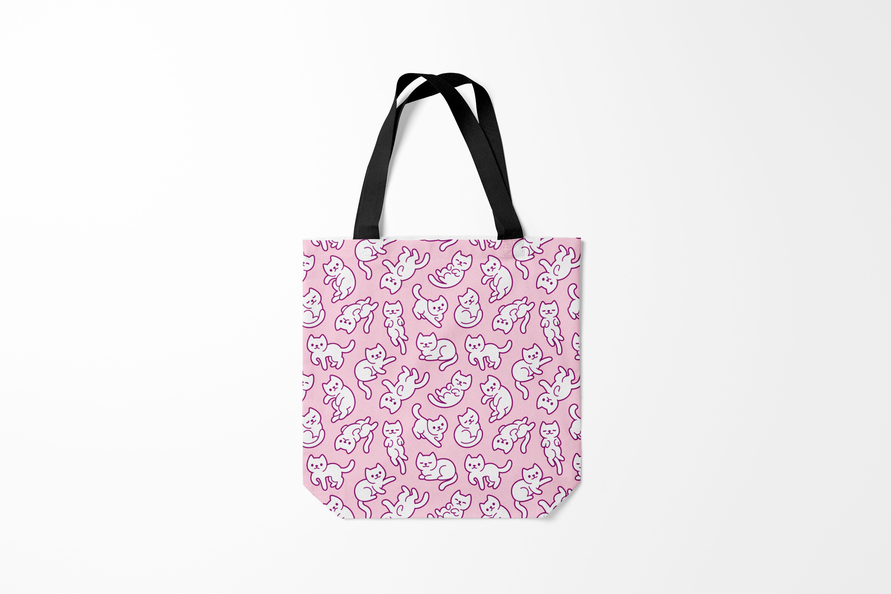 

Сумка шoппер унисекс Burnettie Коты и кошки Котики Pattern, розовый, Коты и кошки Котики Pattern