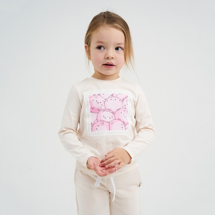 

Футболка с дл. рук. детская KAFTAN "Dream" р.32 (110-116), бежевый, Dream