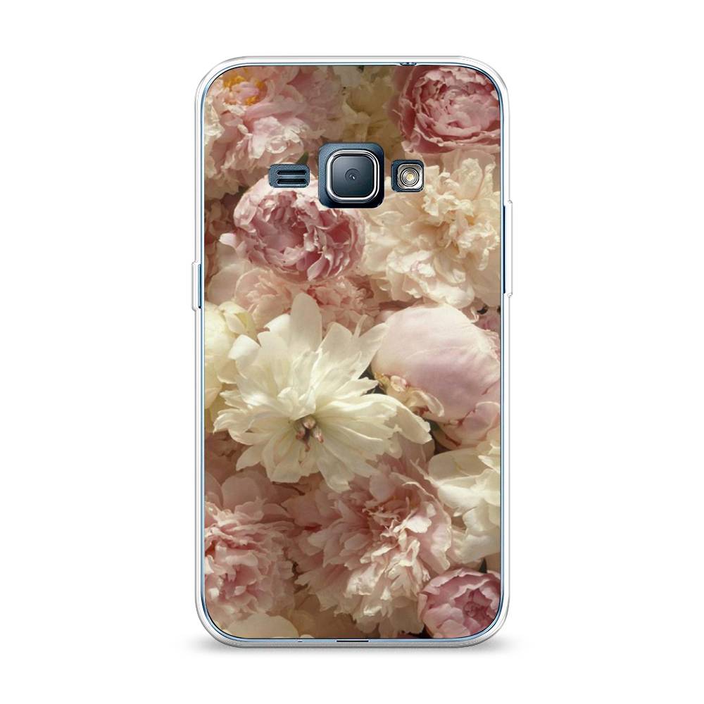 

Чехол Awog на Samsung Galaxy J1 2016 / Самсунг J1 2016 "Пионы светлые", Бежевый;коричневый, 22150-8