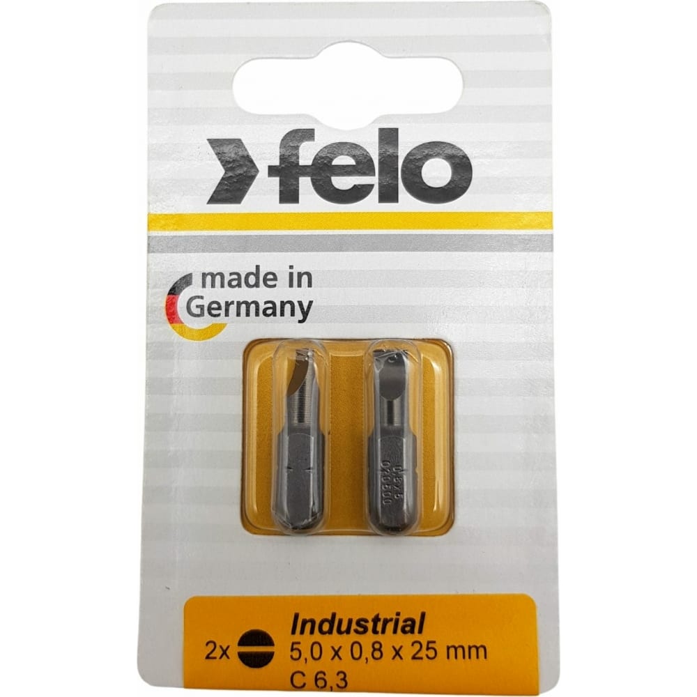 

Бита плоская шлицевая в блистере Industrial (2 шт; SL5x0.8x25 мм) Felo 02050036