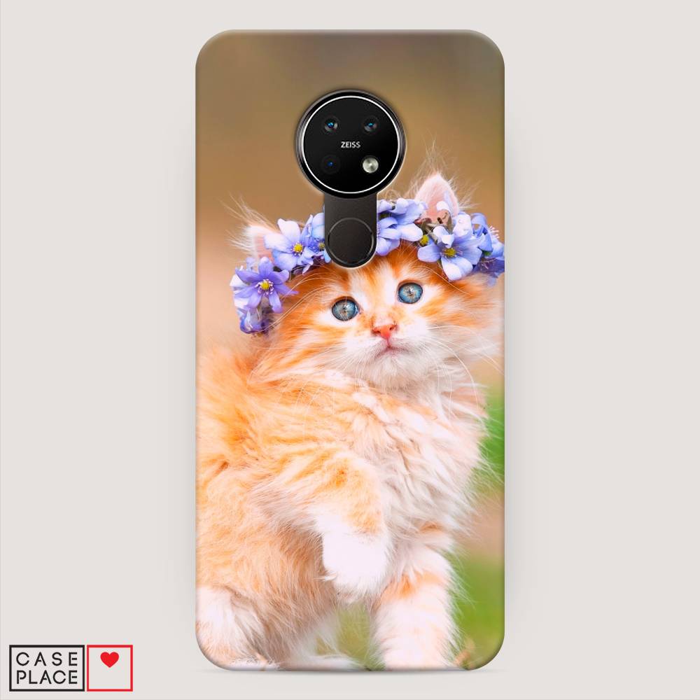 

Чехол Awog "Рыжий кот в венке" для Nokia 7.2, 123120-1