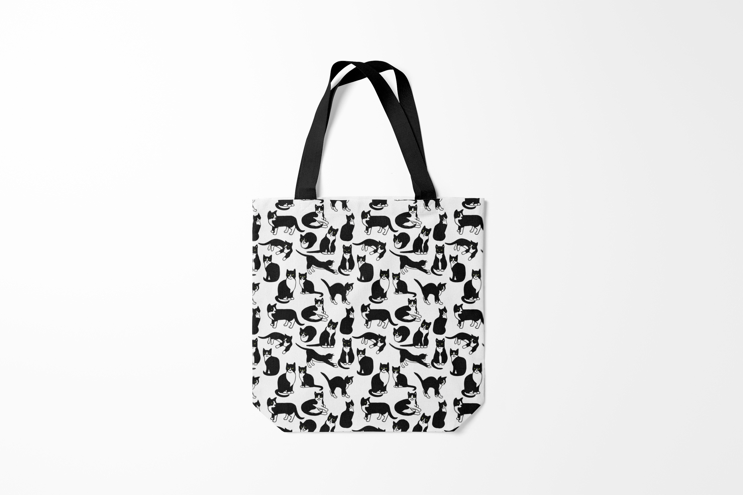 

Сумка шoппер унисекс Burnettie Коты и кошки Котики Черно белые, белый, Коты и кошки Котики Черно белые