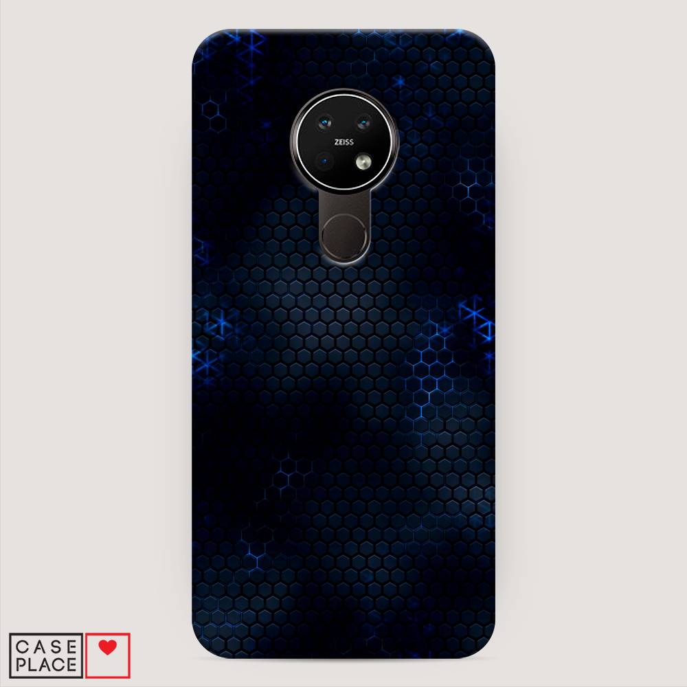 фото Чехол awog "фон соты синие" для nokia 7.2