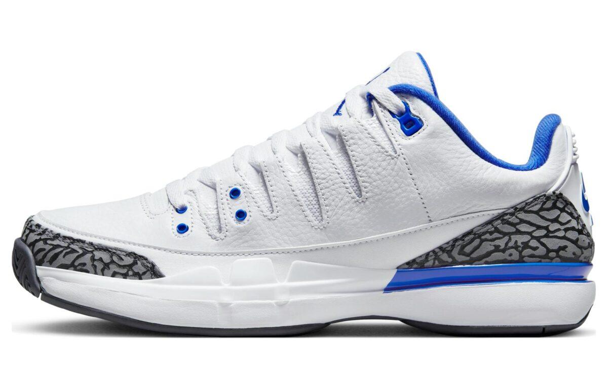 

Кроссовки унисекс Nike Court Zoom Vapor AJ3 Racer Blue белые 42.5 EU, Белый, Court Zoom Vapor AJ3 Racer Blue