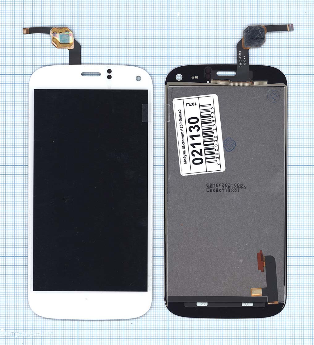 

Дисплей с тачскрином для Micromax A250 Canvas Turbo белый, для Micromax A250 Canvas Turbo