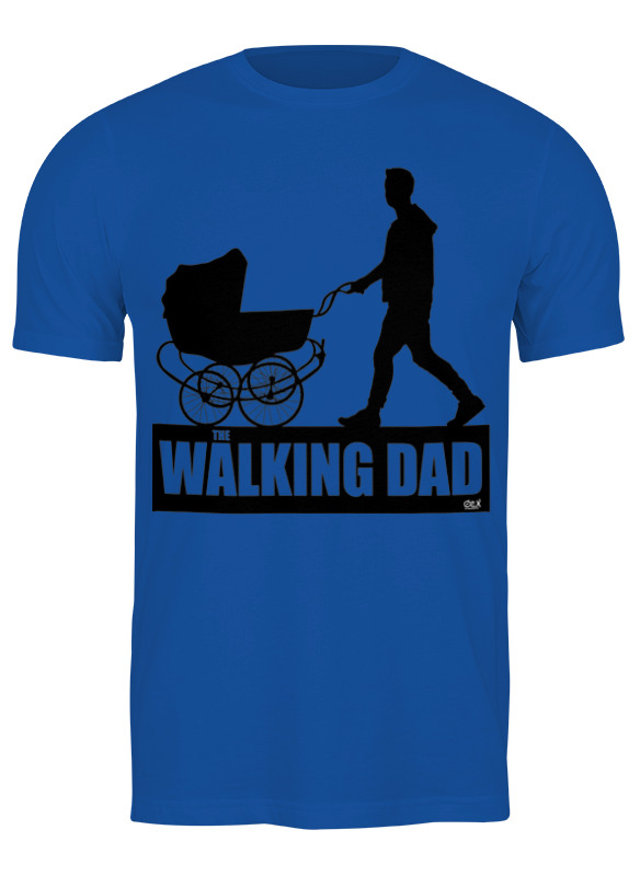 

Футболка мужская Printio The walking dad синяя L, Синий, The walking dad