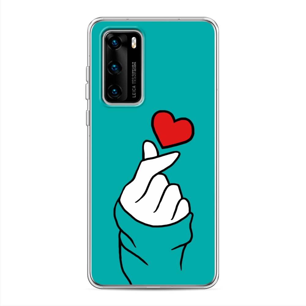 

Чехол Awog на Huawei P40 "Маленькое сердечко", Голубой;белый;красный, 610850-7