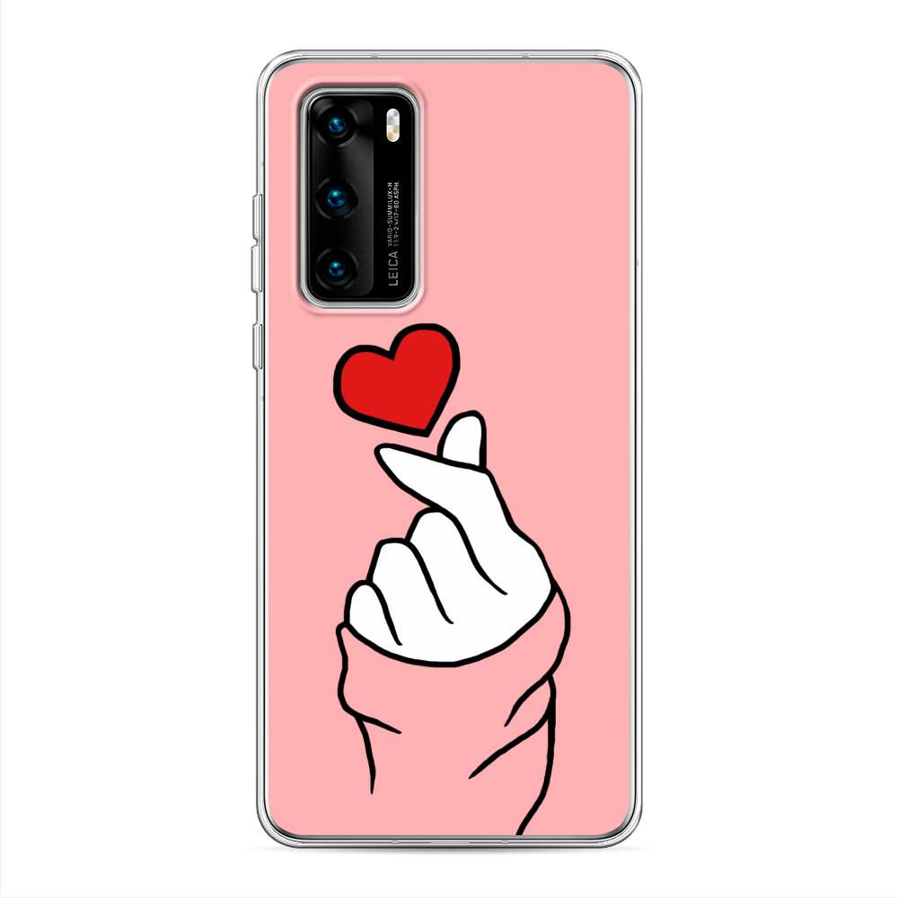 

Чехол Awog на Huawei P40 "Милое сердечко", Белый;красный;черный, 610850-7