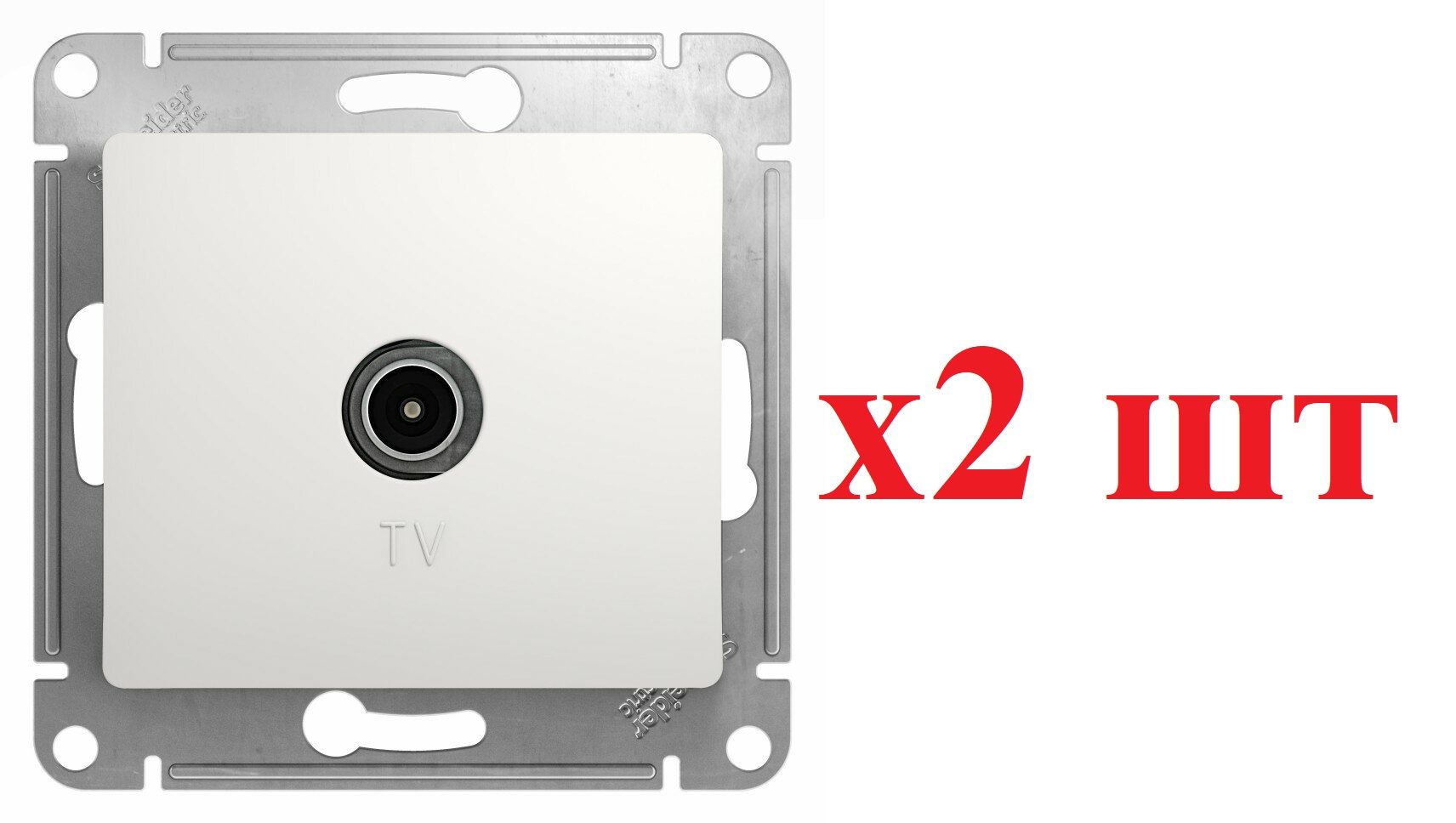 

Systeme Electric Glossa Бел Розетка TV коннектор GSL000193 (2шт), Белый, Glossa_240_Скрытый_2