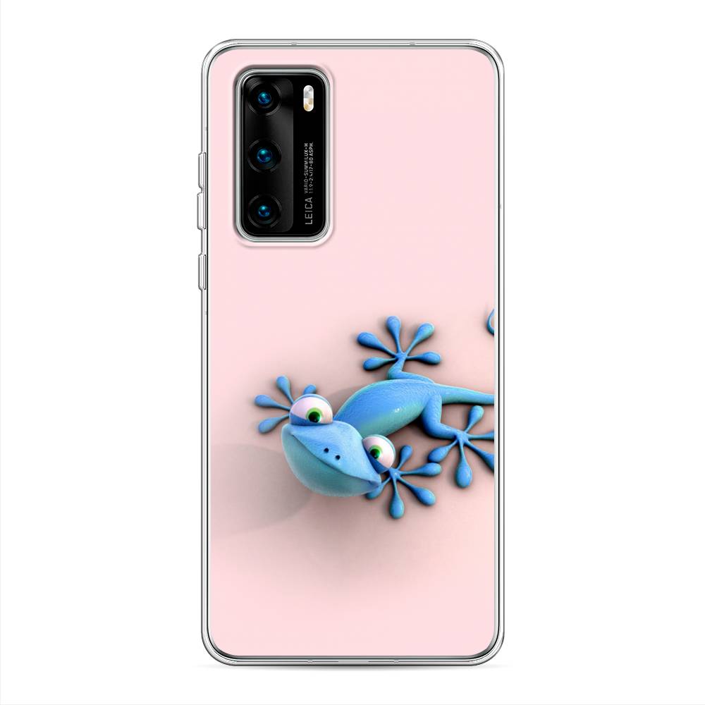 

Чехол Awog на Huawei P40 "Голубая ящерка", Розовый;голубой;белый, 610850-2